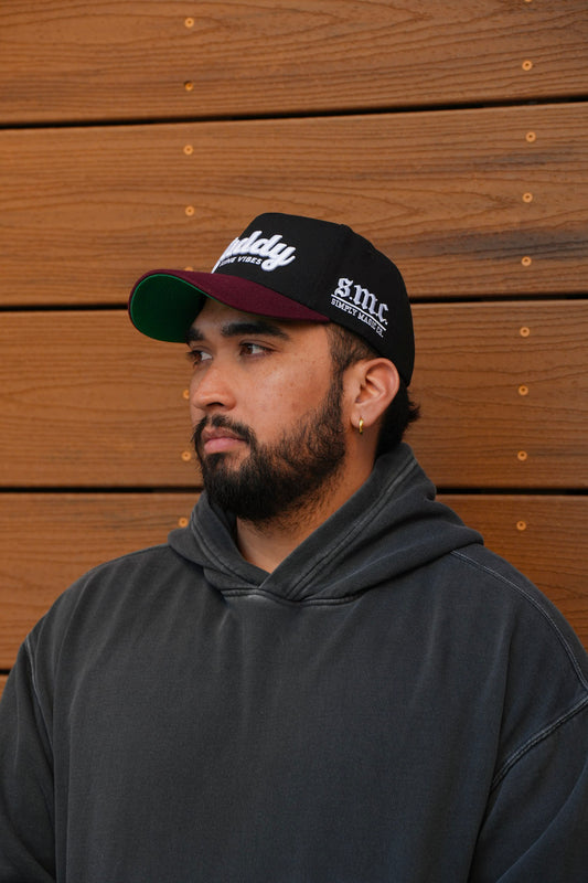 DADDY KINE VIBES - Black/Maroon