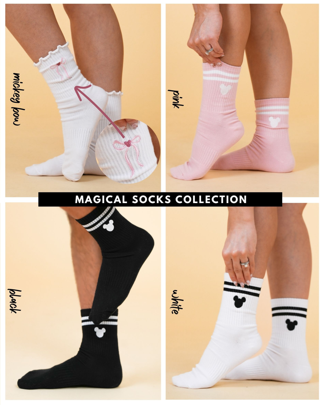 MAGICAL SOCKS - Pink Bow