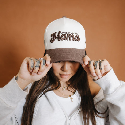 OVERSTIMULATED MAMA - Cream/Brown