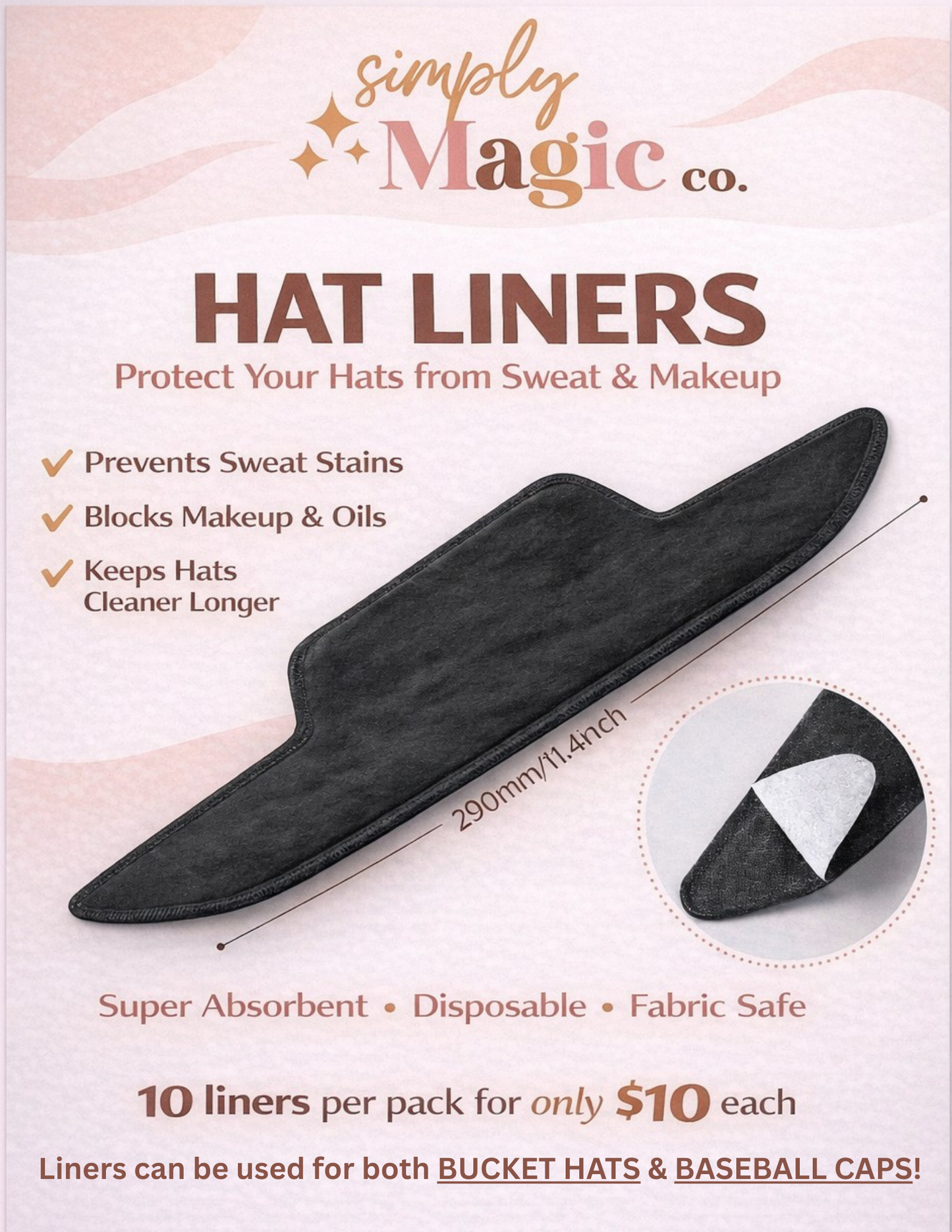 Hat Liners (10pc per pack)