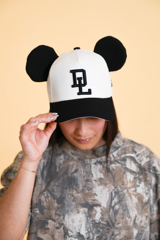 PARKS BASEBALL CAPS - Cream/Black (With/Without Ears)