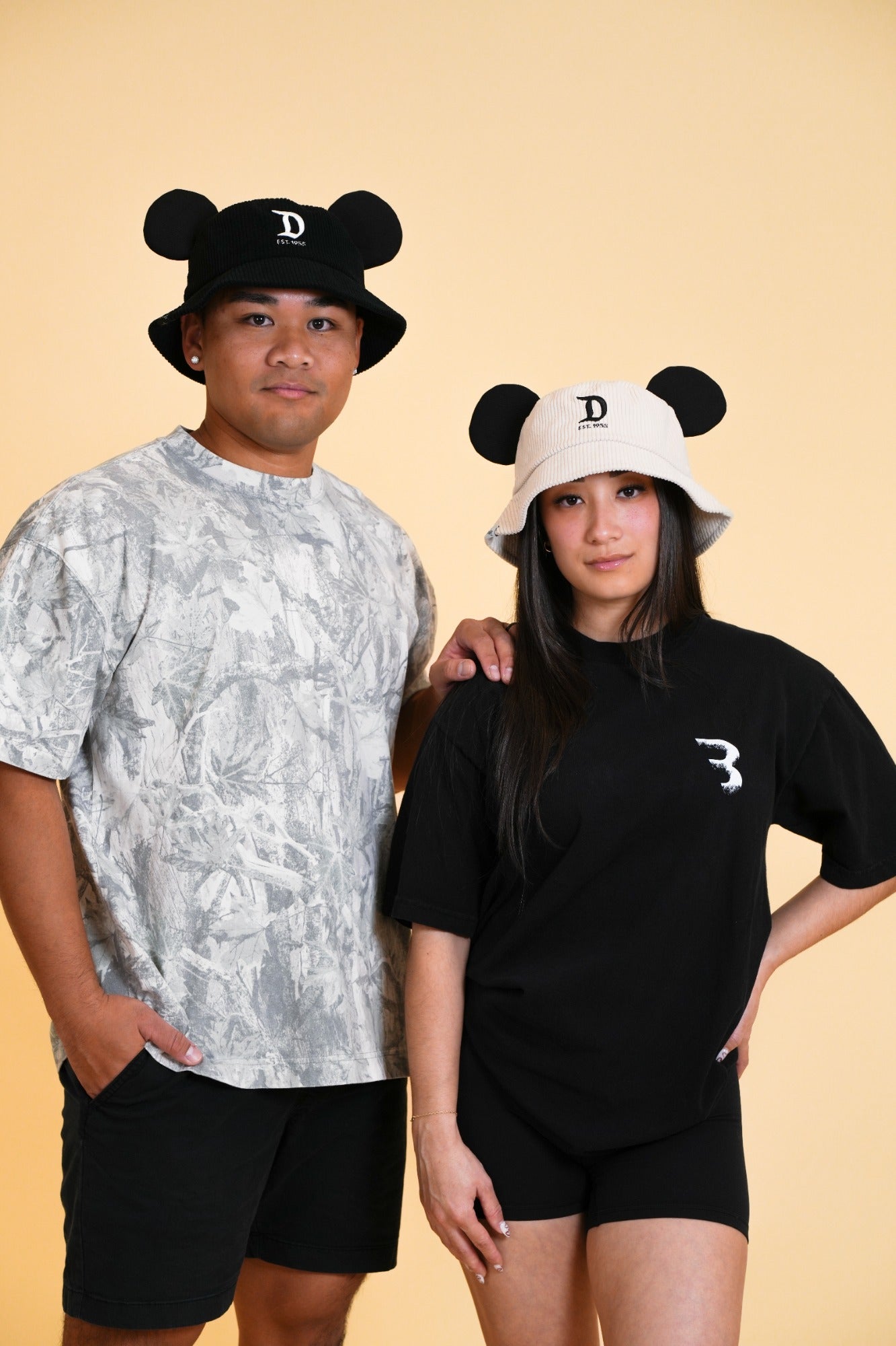 MOUSE EAR BUCKET HAT - Cream D