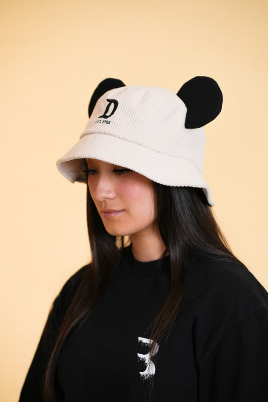 MOUSE EAR BUCKET HAT - Cream D