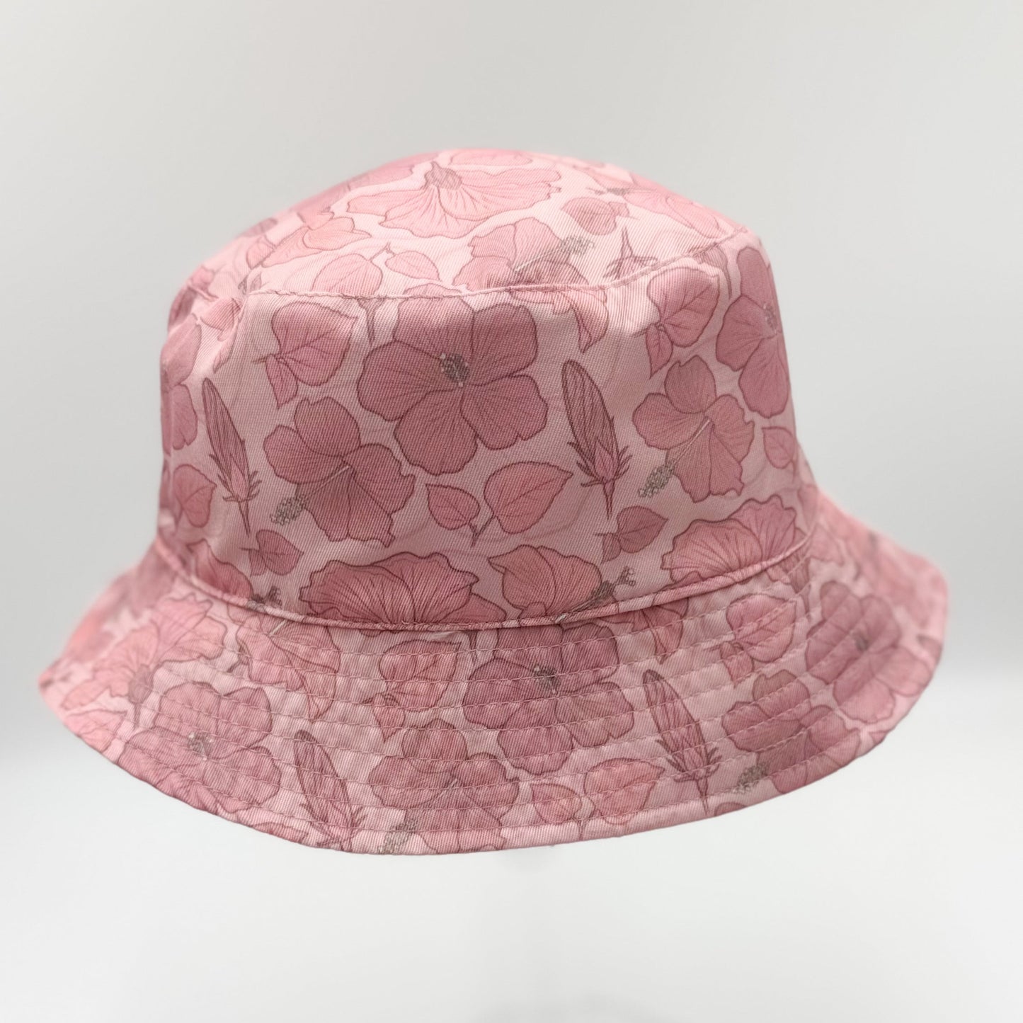 REVERSIBLE BUCKET HAT - Pink Hibiscus