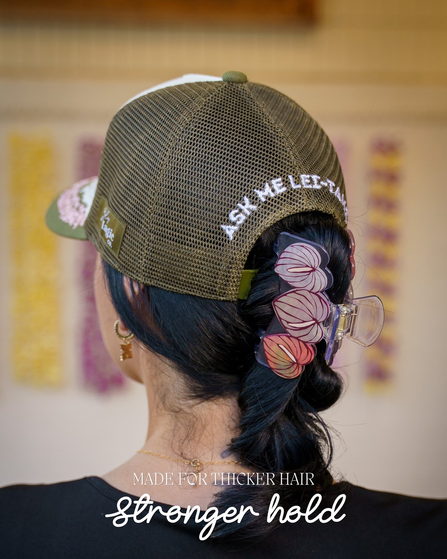HAT HAIR CLIP - Anthurium