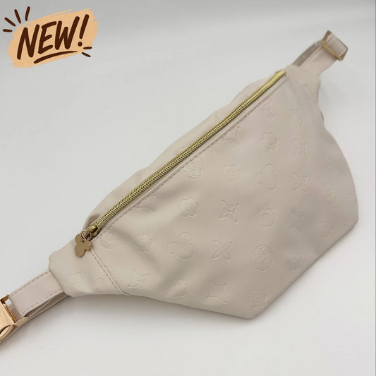 JUMBO FANNY PACK - Cream Leather