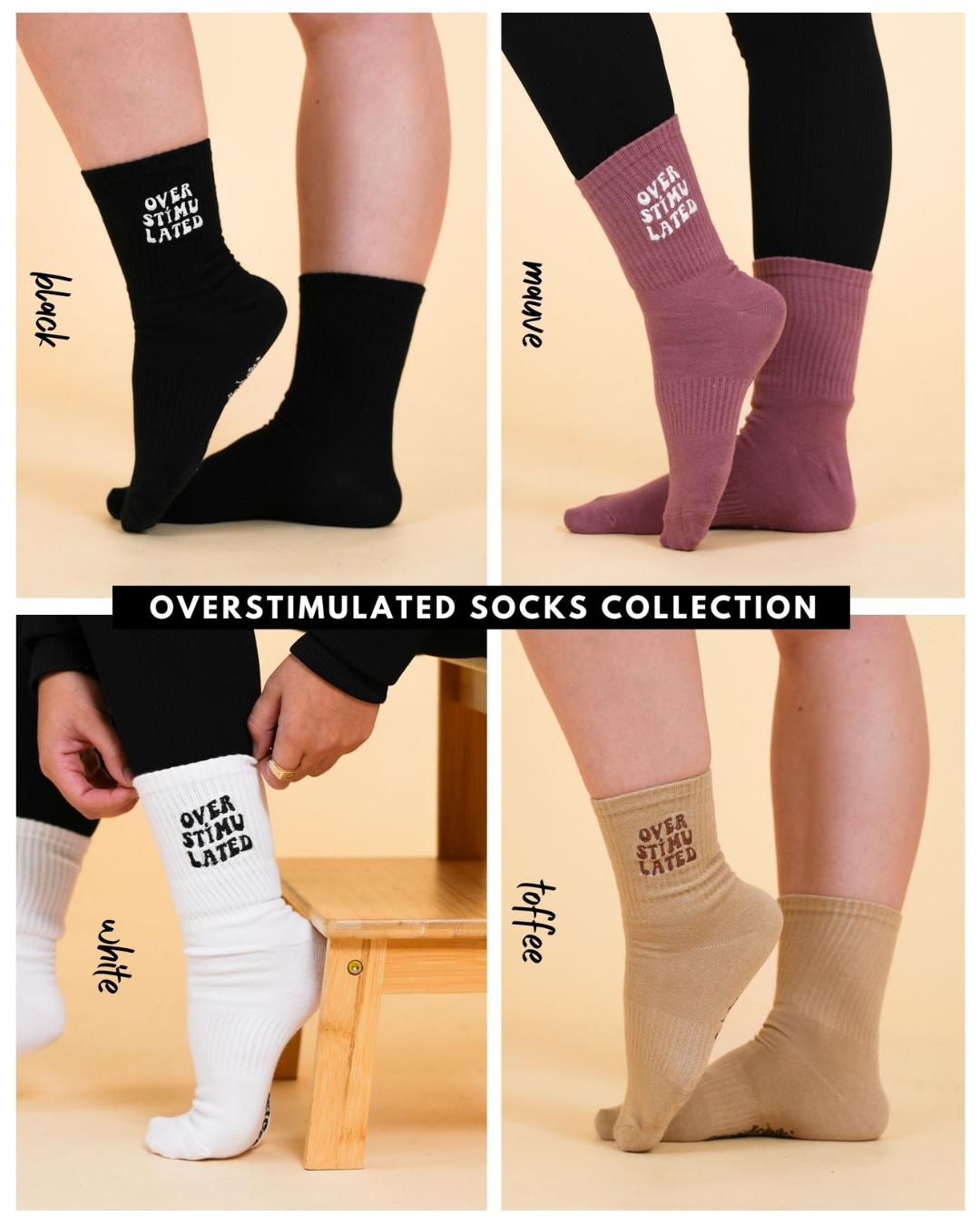 OVERSTIMULATED SOCKS - Mauve