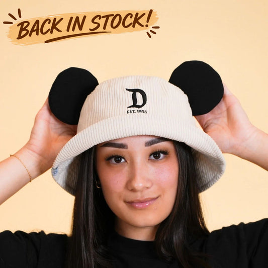 MOUSE EAR BUCKET HAT - Cream D