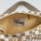 Checkered Corduroy Crossbody Moon Bag