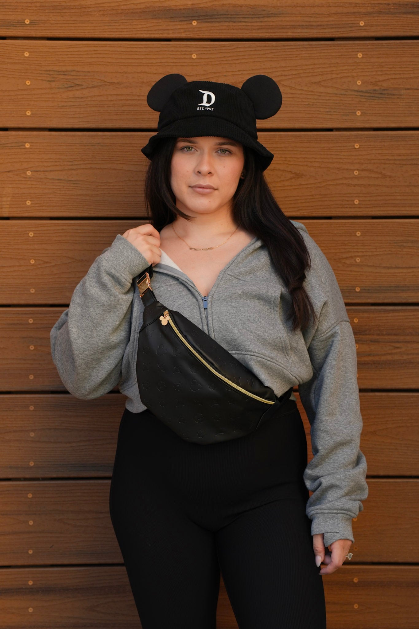 JUMBO FANNY PACK - Black Leather