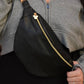 JUMBO FANNY PACK - Black Leather