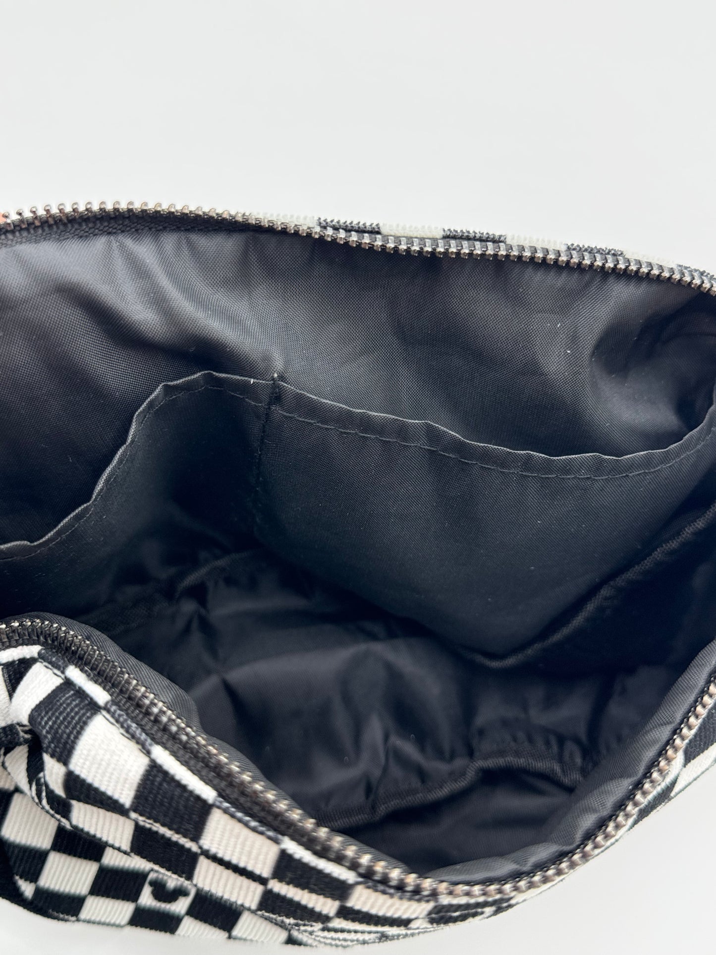 Checkered Corduroy Crossbody Moon Bag