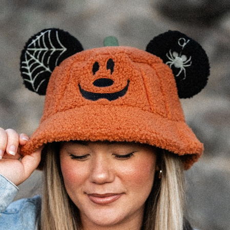 MOUSE EAR BUCKET HAT - Pumpkin Sherpa