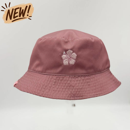 REVERSIBLE BUCKET HAT - Pink Hibiscus