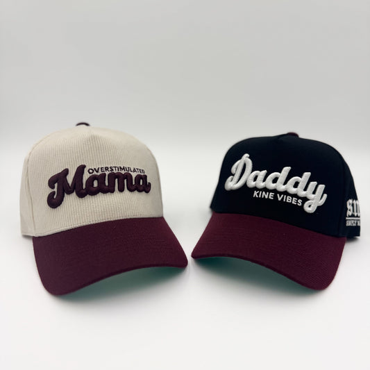 OVERSTIMULATED MAMA - Cream/Maroon