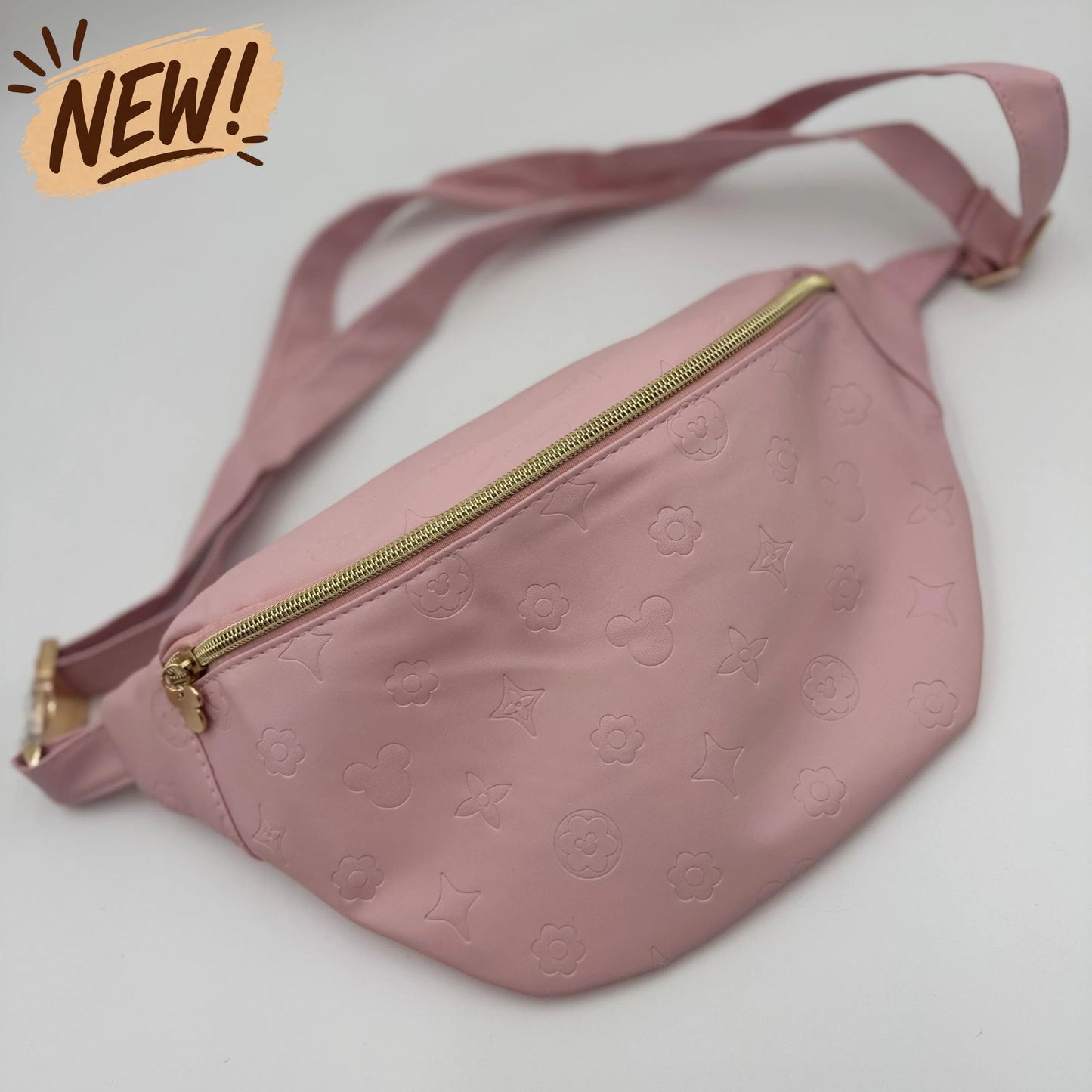 JUMBO FANNY PACK - Pink Leather