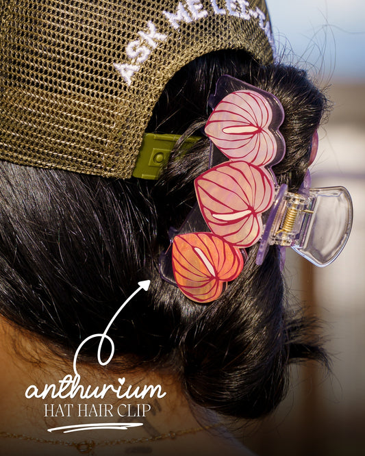 HAT HAIR CLIP - Anthurium