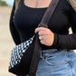 Checkered Corduroy Crossbody Moon Bag
