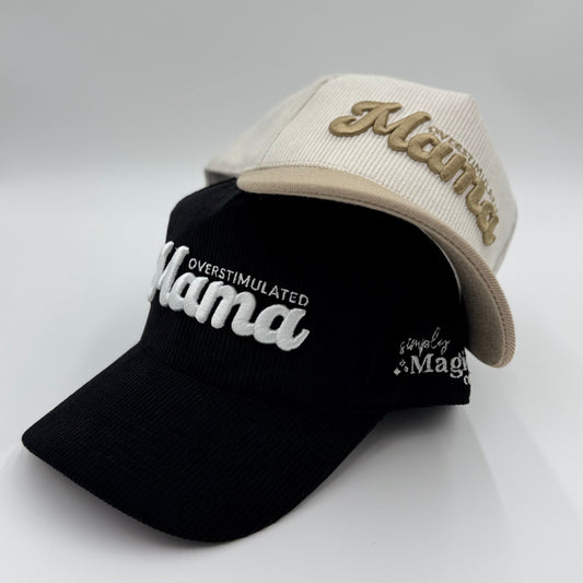 Overstimulated Mama Baseball Caps