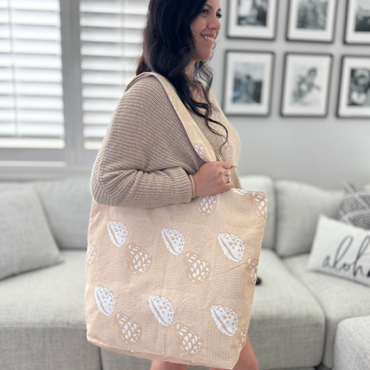 MOOD BAGS - Tan Shells Everyday Bag