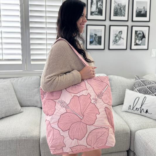 MOOD BAGS - Pink Hibiscus Everyday Bag