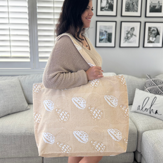 MOOD BAGS - Tan Shells XL Carry All