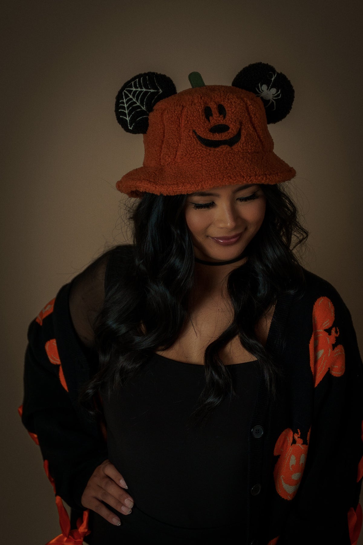 MOUSE EAR BUCKET HAT - Pumpkin Sherpa