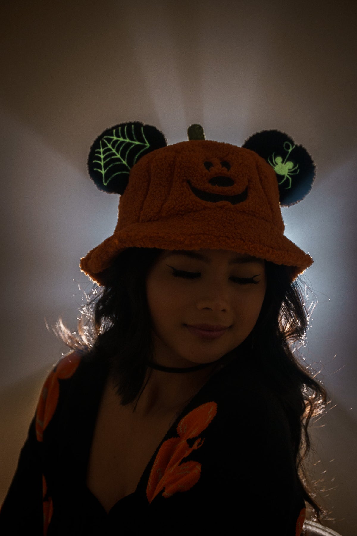 MOUSE EAR BUCKET HAT - Pumpkin Sherpa