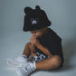 MOUSE EAR BUCKET HAT - Black Sherpa