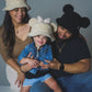 MOUSE EAR BUCKET HAT - Cream Bow Sherpa