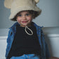 MOUSE EAR BUCKET HAT - Cream Bow Sherpa