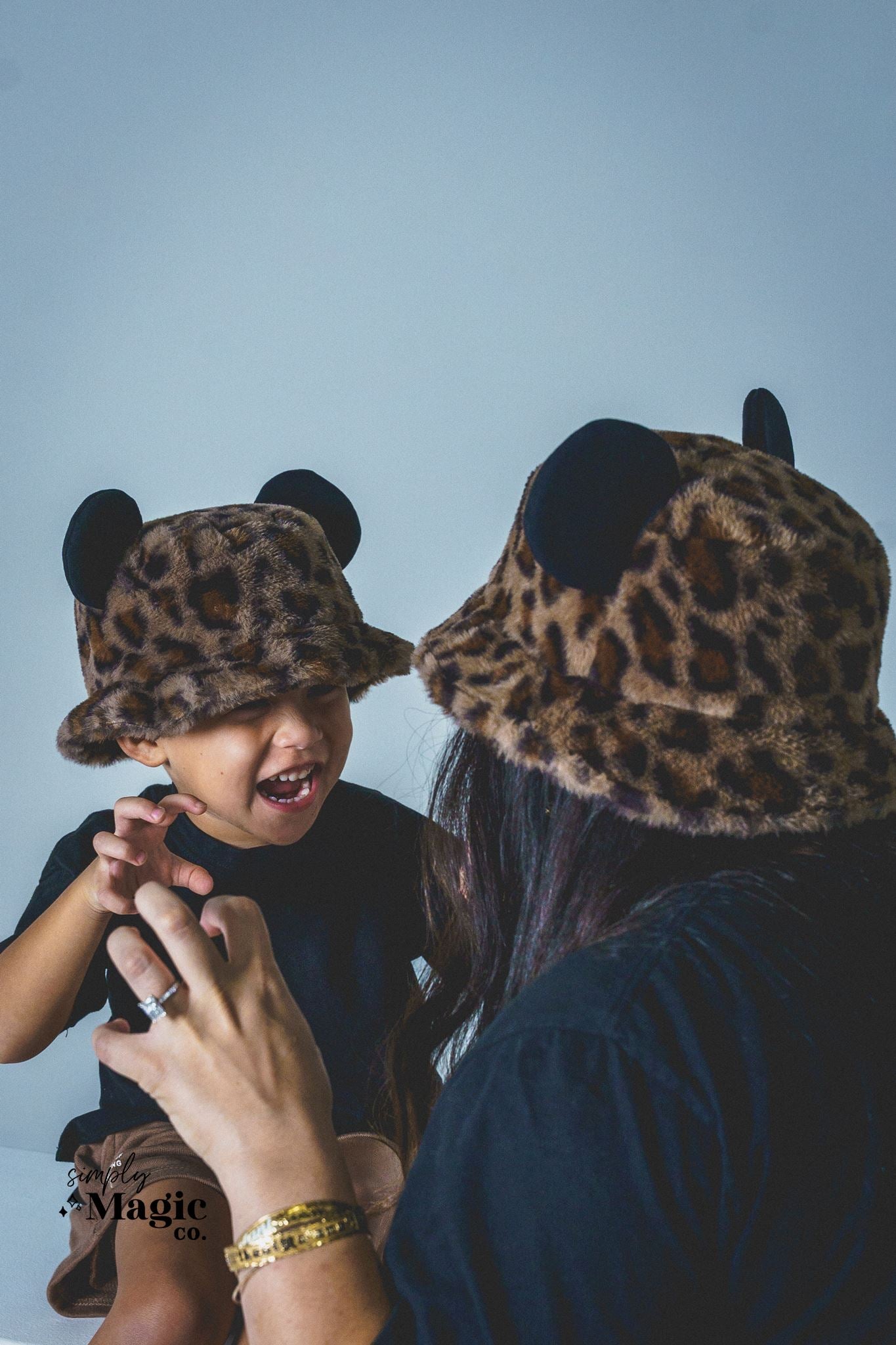 MOUSE EAR BUCKET HAT - Faux Cheetah