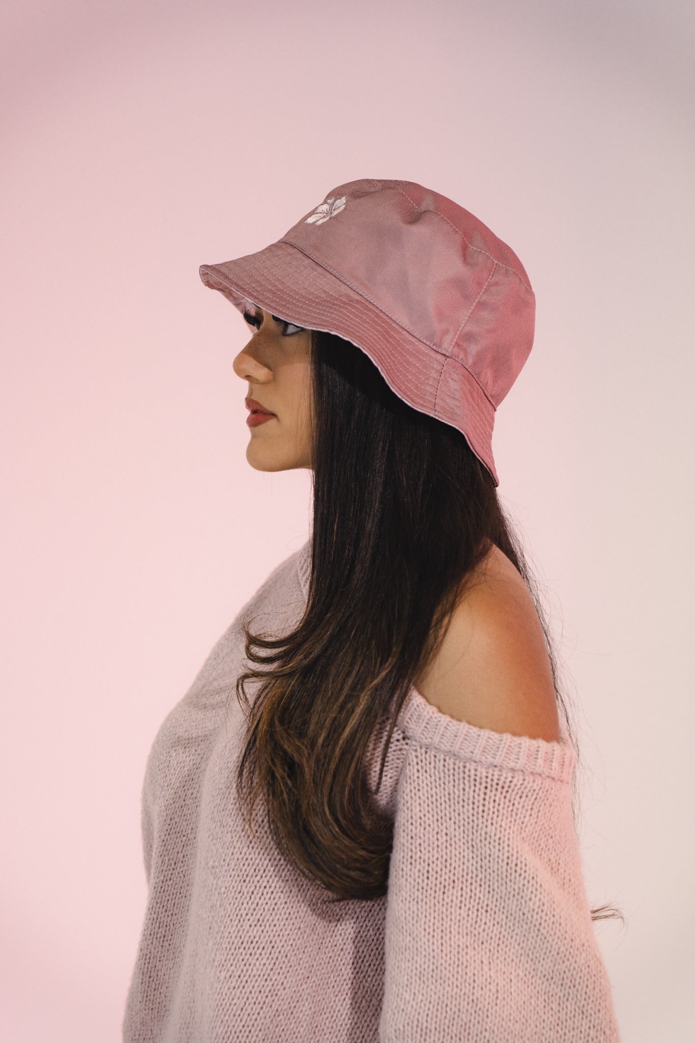 REVERSIBLE BUCKET HAT - Pink Hibiscus