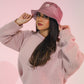 REVERSIBLE BUCKET HAT - Pink Hibiscus