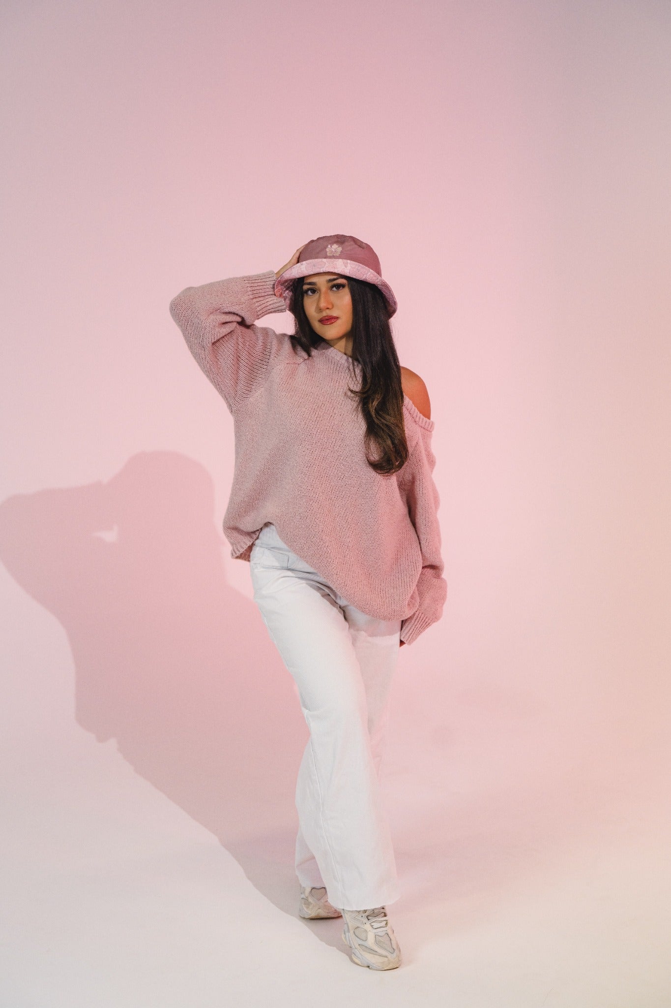 REVERSIBLE BUCKET HAT - Pink Hibiscus