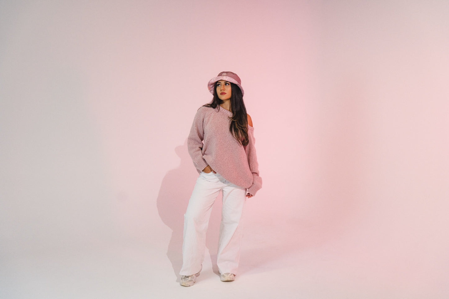 REVERSIBLE BUCKET HAT - Pink Hibiscus
