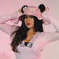 MOUSE EAR BUCKET HAT - Pink Hibiscus