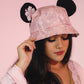 MOUSE EAR BUCKET HAT - Pink Hibiscus