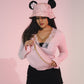 MOUSE EAR BUCKET HAT - Pink Hibiscus