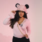 MOUSE EAR BUCKET HAT - Pink Hibiscus