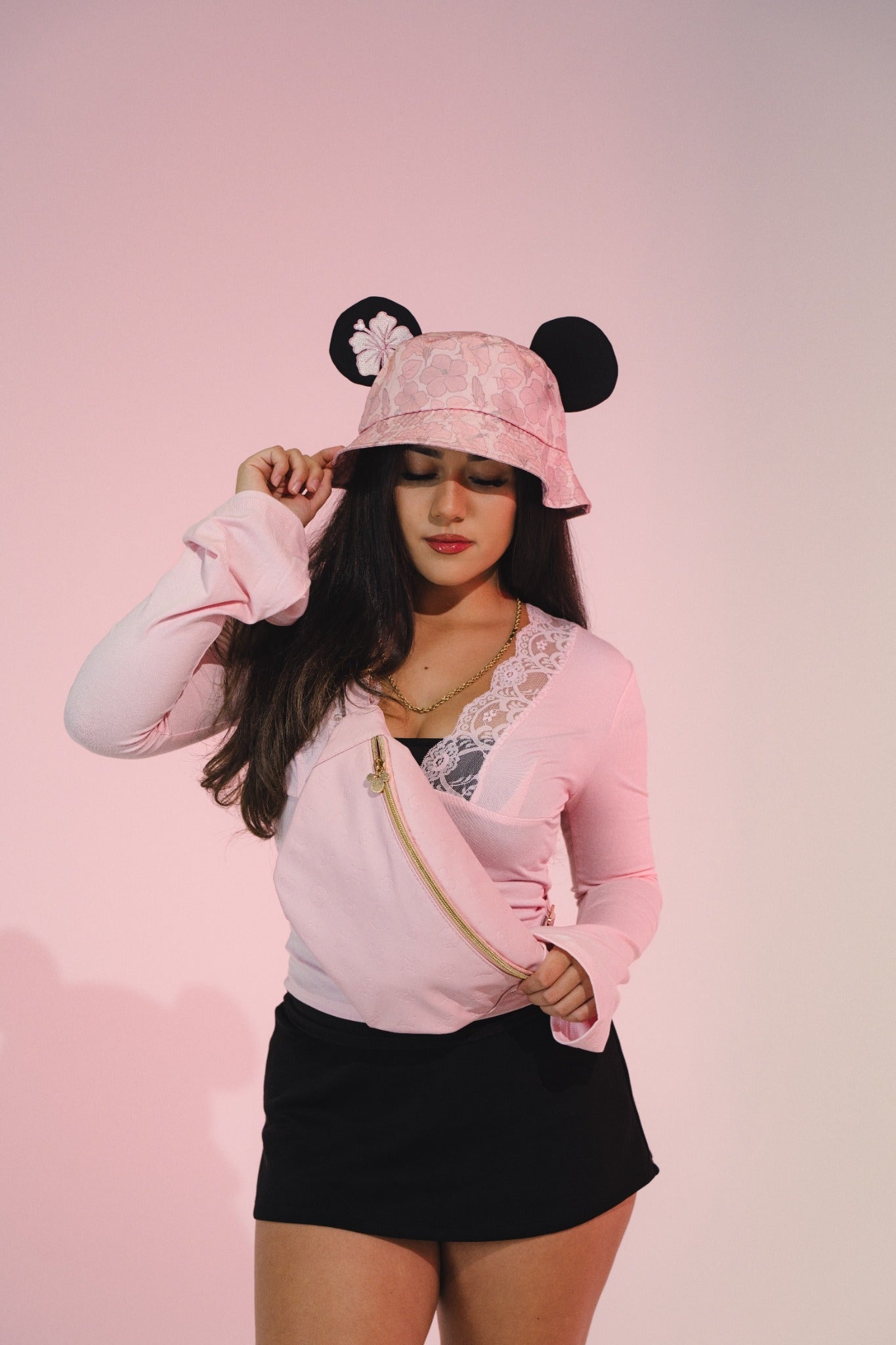 JUMBO FANNY PACK - Pink Leather