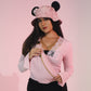 MOUSE EAR BUCKET HAT - Pink Hibiscus