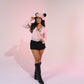 MOUSE EAR BUCKET HAT - Pink Hibiscus