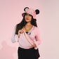 MOUSE EAR BUCKET HAT - Pink Hibiscus