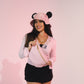 MOUSE EAR BUCKET HAT - Pink Hibiscus
