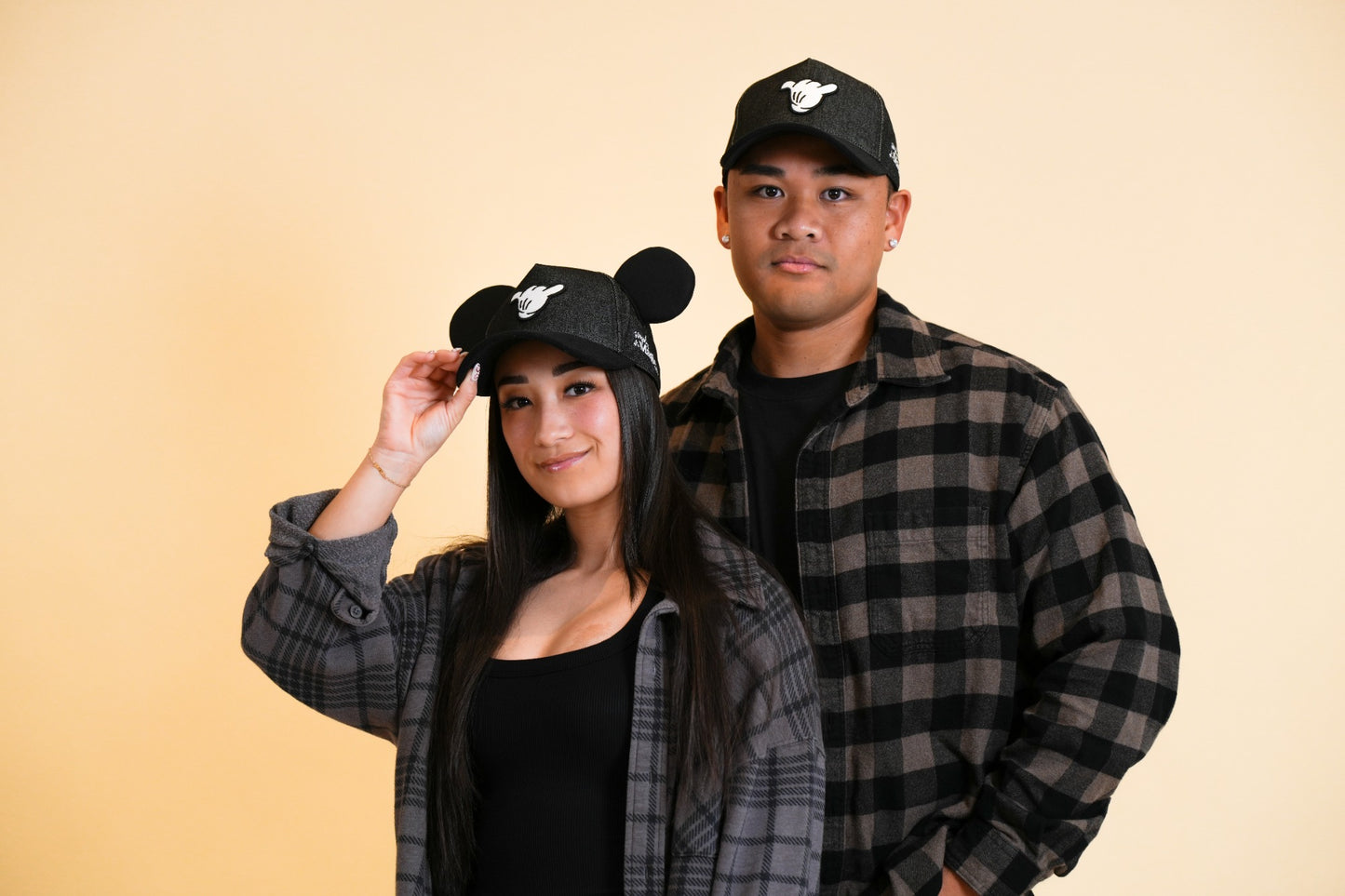 PARKS BASEBALL CAPS - Shaka Black Jean (With/Without Ears)