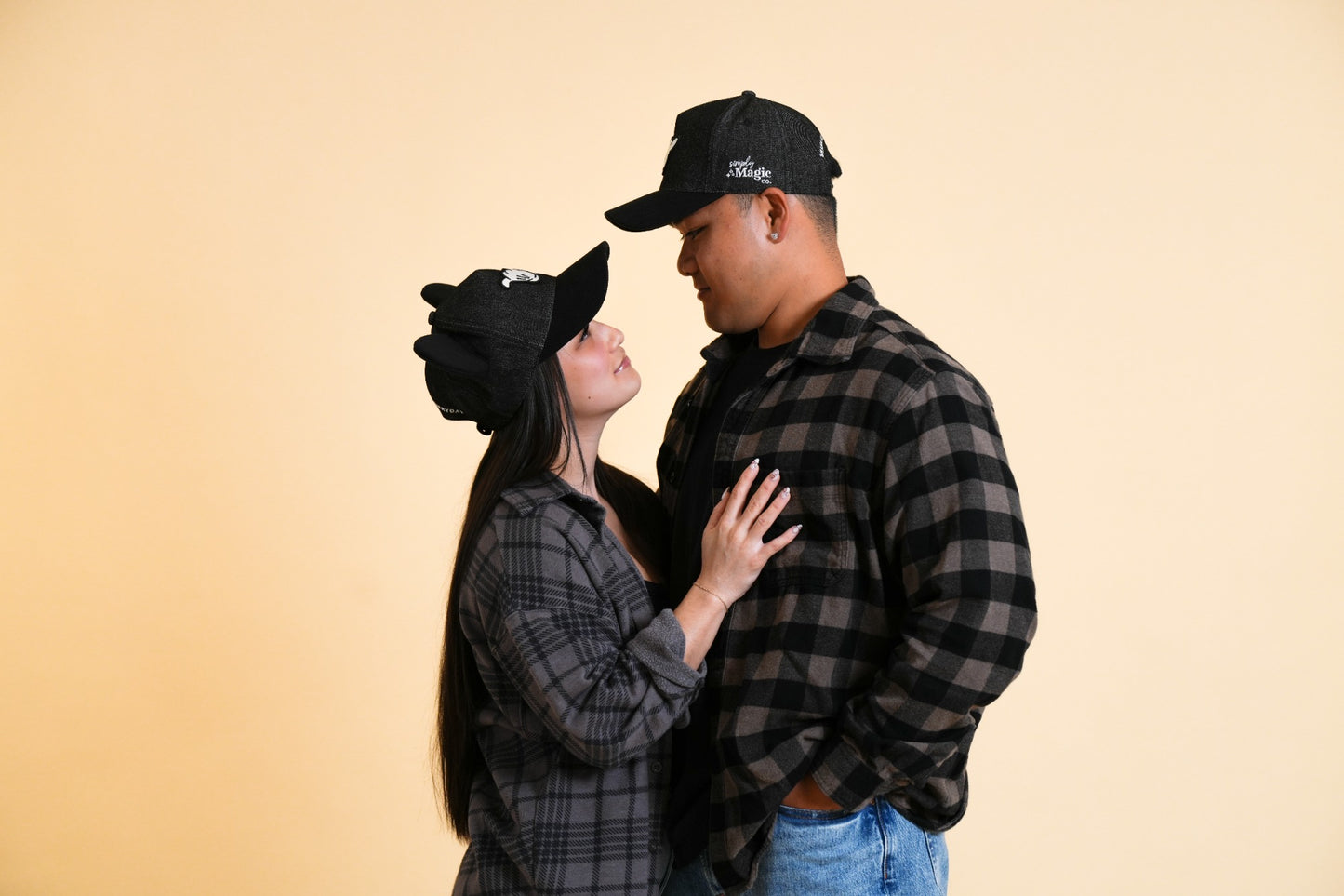 PARKS BASEBALL CAPS - Shaka Black Jean (With/Without Ears)