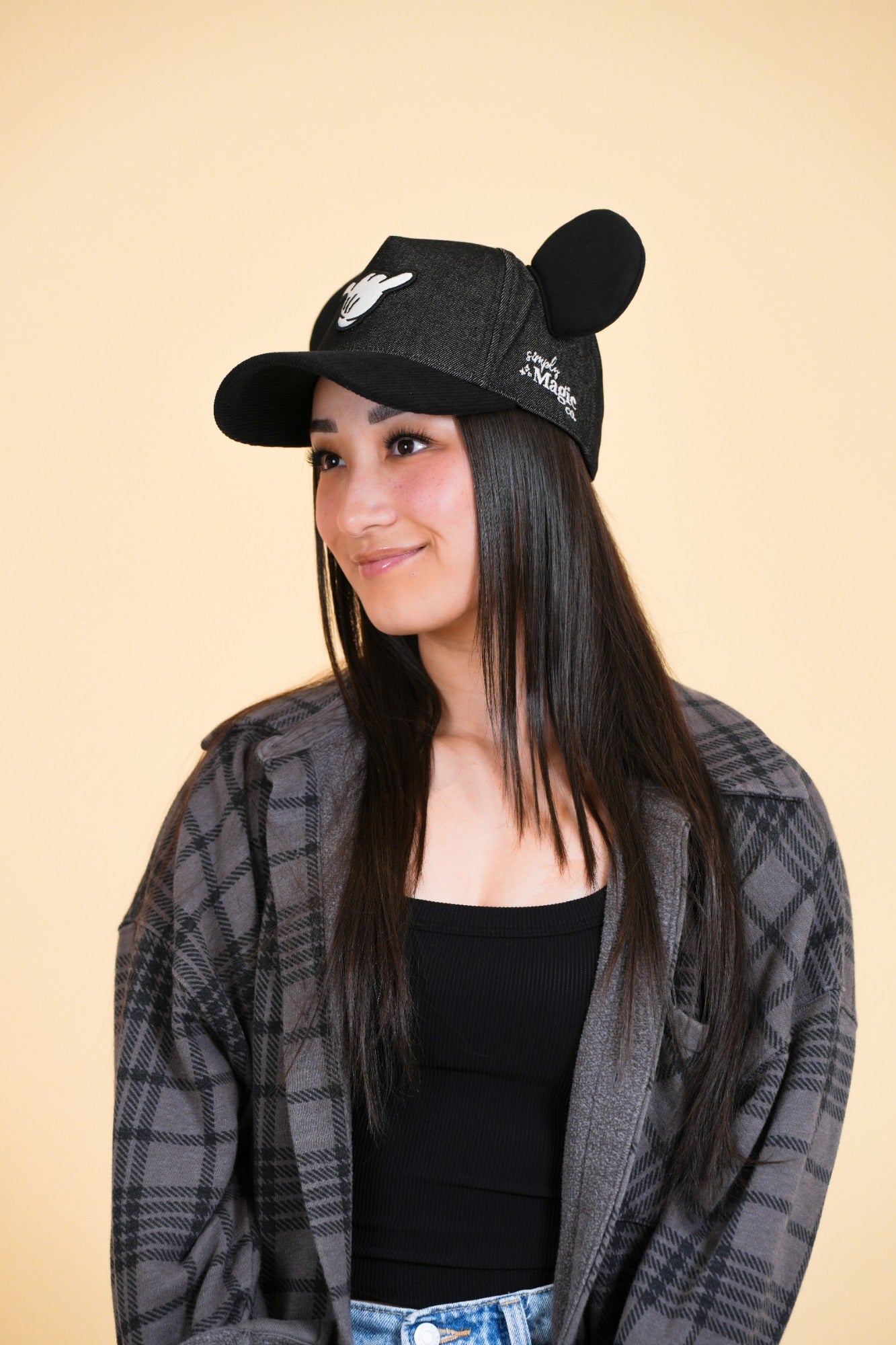 PARKS BASEBALL CAPS - Shaka Black Jean (With/Without Ears)