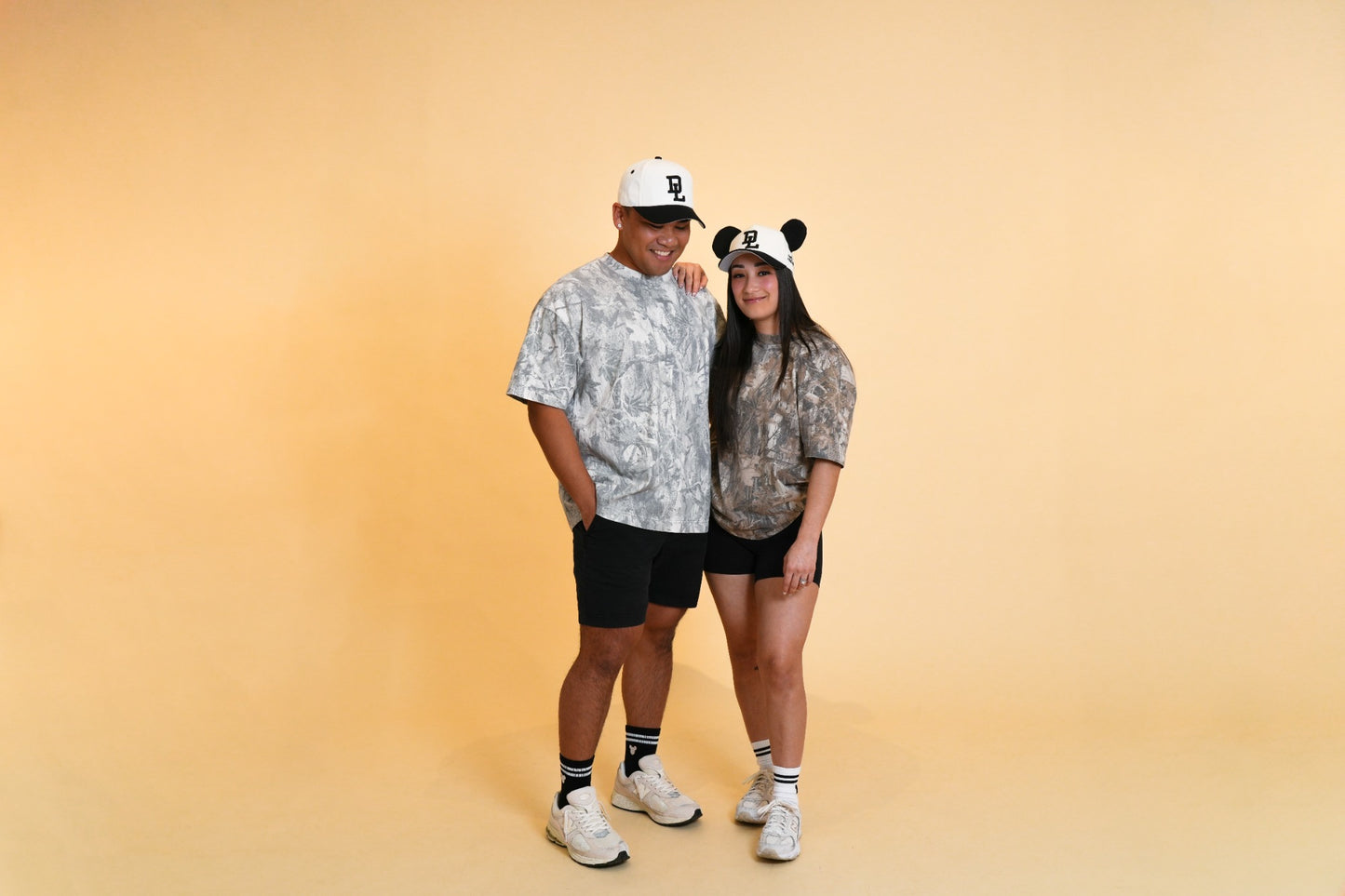 PARKS BASEBALL CAPS - Cream/Black (With/Without Ears)