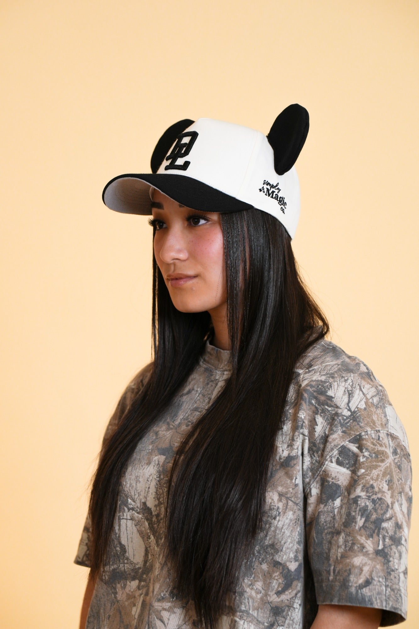 PARKS BASEBALL CAPS - Cream/Black (With/Without Ears)
